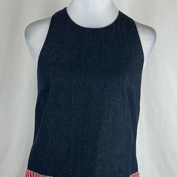 J Crew Navy White Denim Woven Dress Size 6 - Picture 3 of 12